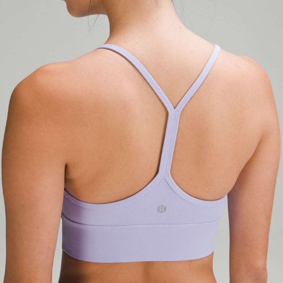 LULULEMON - NWT Size 4 Flow Y Nulu Longline Bra *Light Support - Lilac Smoke - Picture 2 of 6